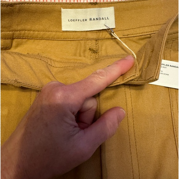 NWT.  Loeffler Randall Roy Overdyed Camel Carpenter Pant size 10 - Picture 7 of 7
